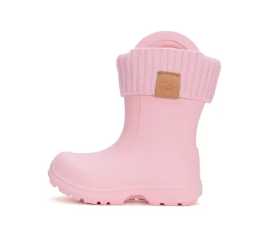 D.D.Step gumicsizma, kivehető zokni, baby pink, oldalnézet