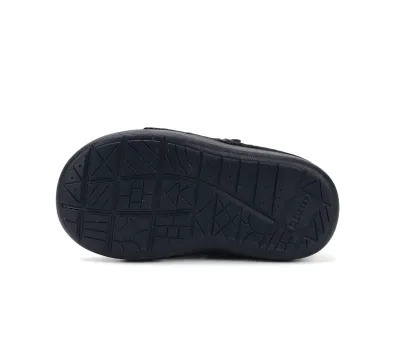 D.D.Step kislány átmeneti bőripő – royal blue/csillogókék virágmintás, talp